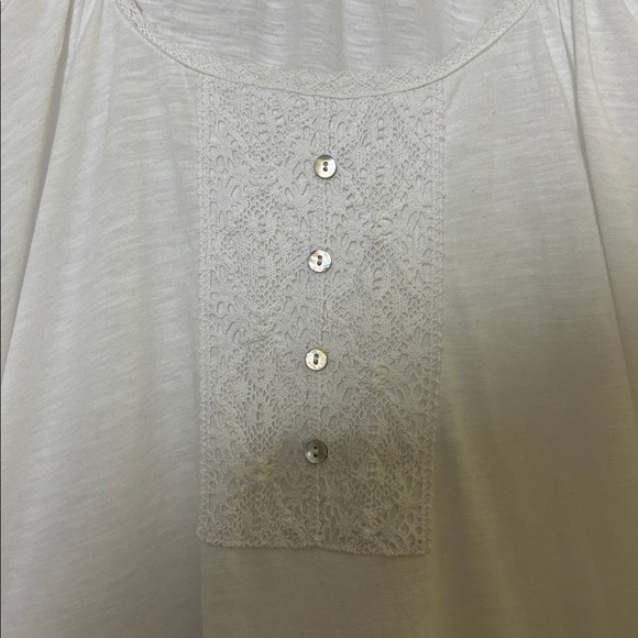 Denver Hayes White Blouse with lace detailing size large - Picture 3 of 8